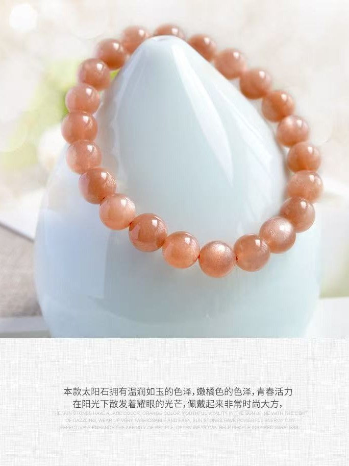 Sun Orange Moonlight Crystal Bracelet