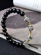Natural Obsidian Green Phantom Bracelet