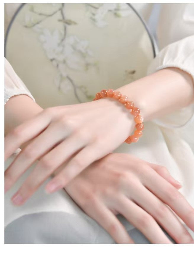 Sun Orange Moonlight Crystal Bracelet