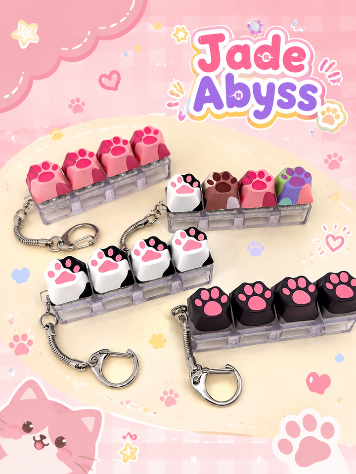 Cat Paw Keychain Stress-Relief Fidget Toy