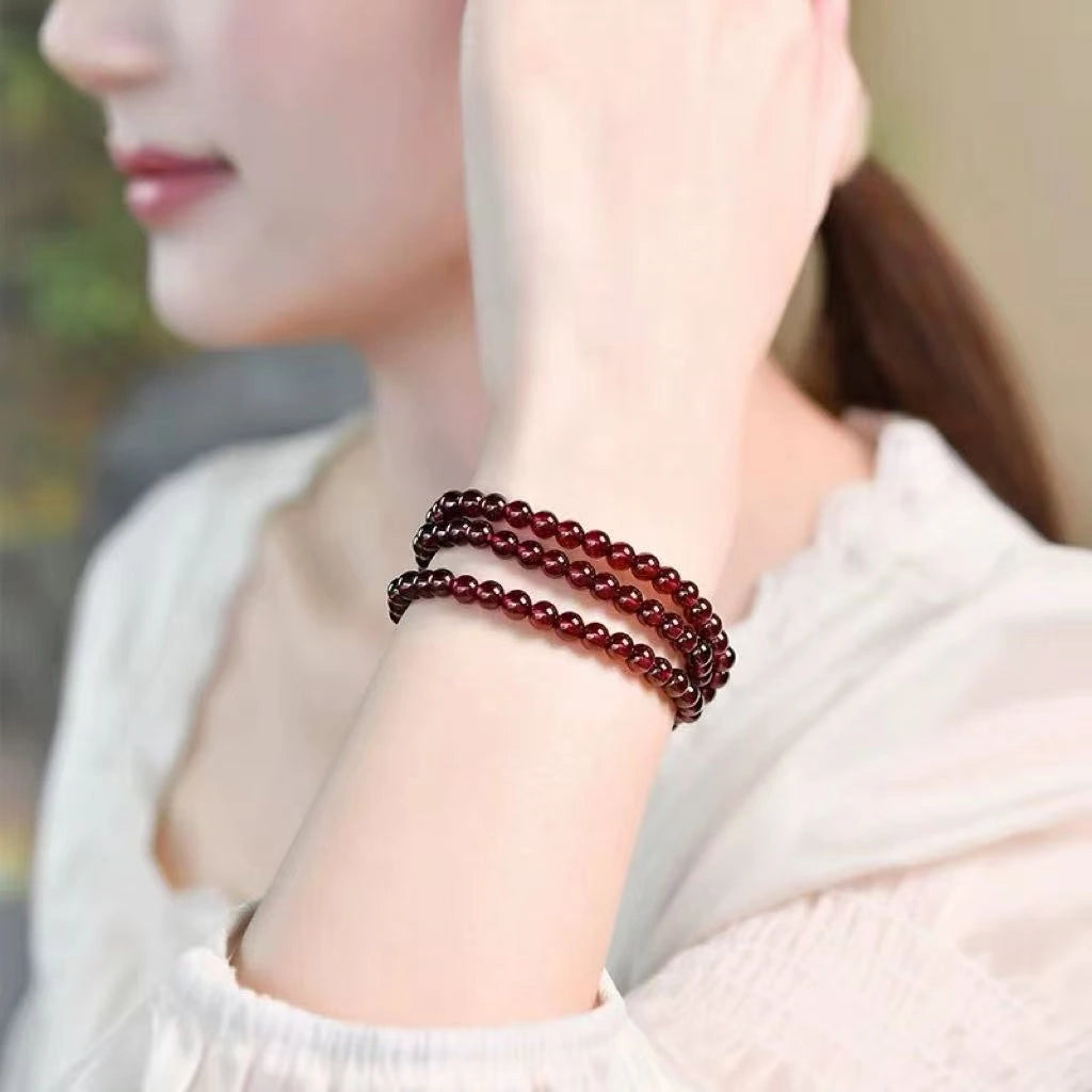 Natural Crystal Garnet Bracelet