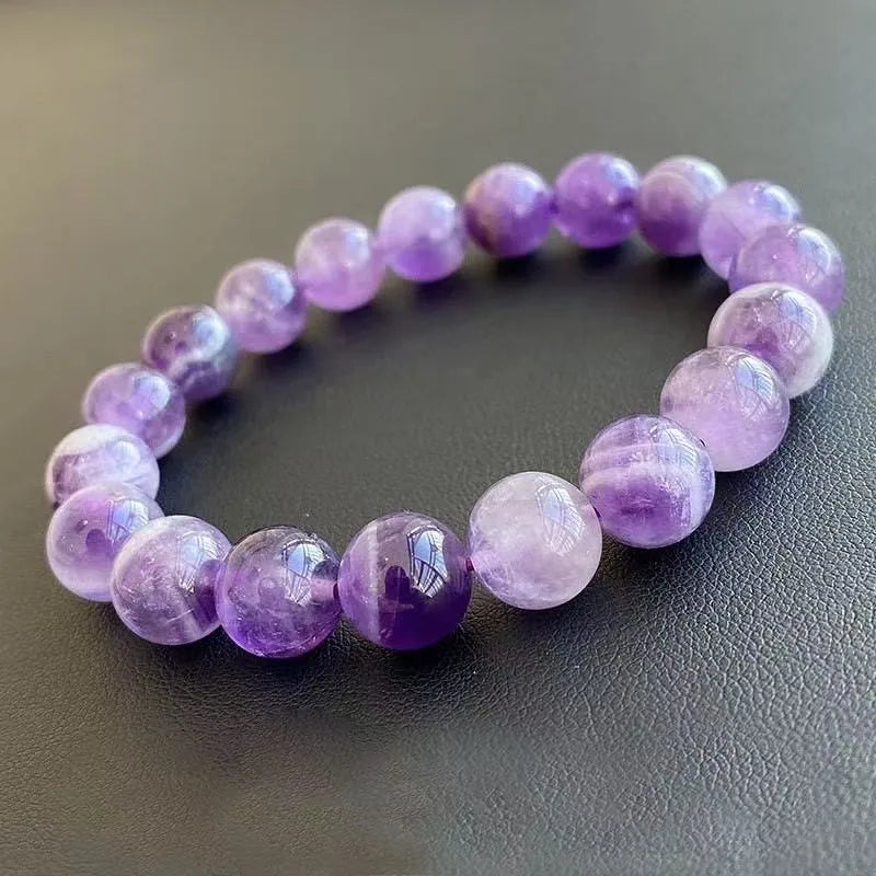 Dreamy Amethyst Bracelet - Simple &amp; Sophisticated Amethyst Stone Bracelet for Everyday Wear - Versatile &amp; Comfortable Jewelry Accessory for Casual &amp; Formal Looks