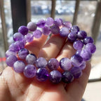 Dreamy Amethyst Bracelet - Simple &amp; Sophisticated Amethyst Stone Bracelet for Everyday Wear - Versatile &amp; Comfortable Jewelry Accessory for Casual &amp; Formal Looks