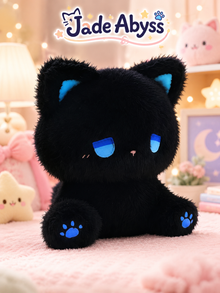 Cute Black Cat Plush Pillow – Halloween & Christmas Gift