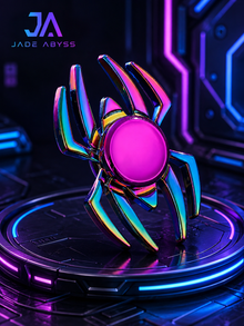 Colorful Spider Metal Fidget Spinner – Sensory Stress Relief Toy