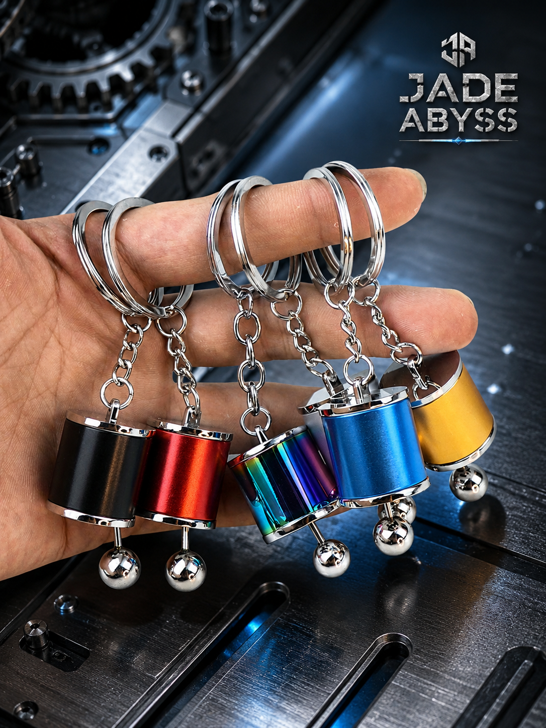 Metal Gearbox Fidget Keychain – Car Enthusiast Gift
