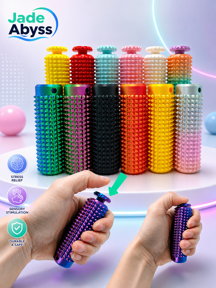 Spiked Grip Fidget Roller with Keyboard Clicker