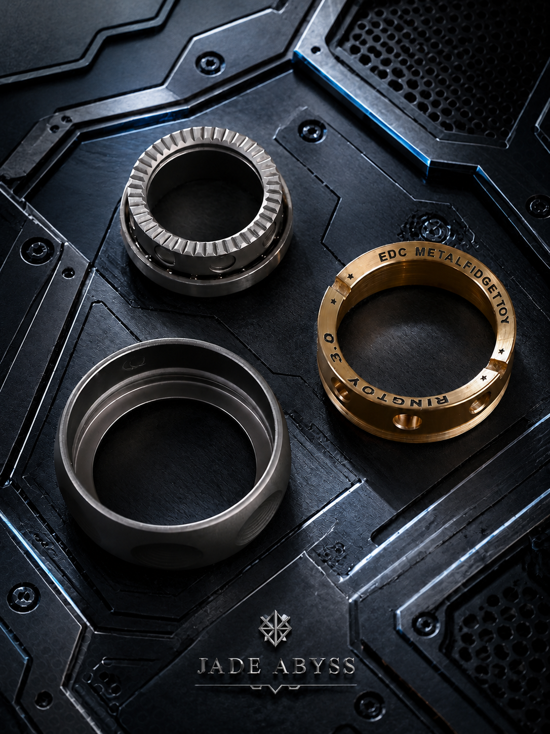 Metal EDC Ring Fidget Spinner Toy