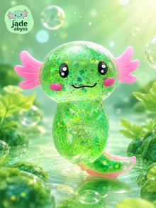 Cute Crystal Axolotl Squishy Toy – Slow Rising Stress Relief