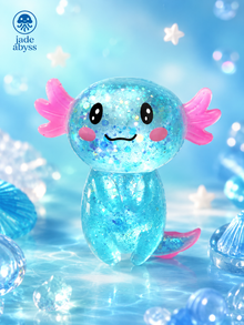 Cute Crystal Axolotl Squishy Toy – Slow Rising Stress Relief