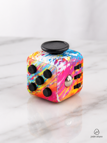 Colorful Fidget Cube, Single Piece, Multi-Side Stress Relief Dice Toy, Finger Press & Flip Anxiety Relief Gadget