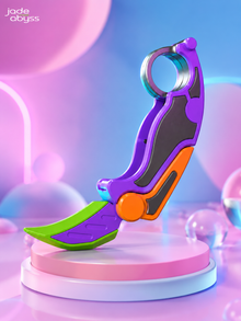 Colorful Folding Claw Knife Toy, Single Piece, Gravity Flip Folding Blade Stress Relief Handle Toy