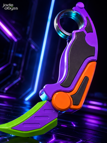 Colorful Folding Claw Knife Toy, Single Piece, Gravity Flip Folding Blade Stress Relief Handle Toy