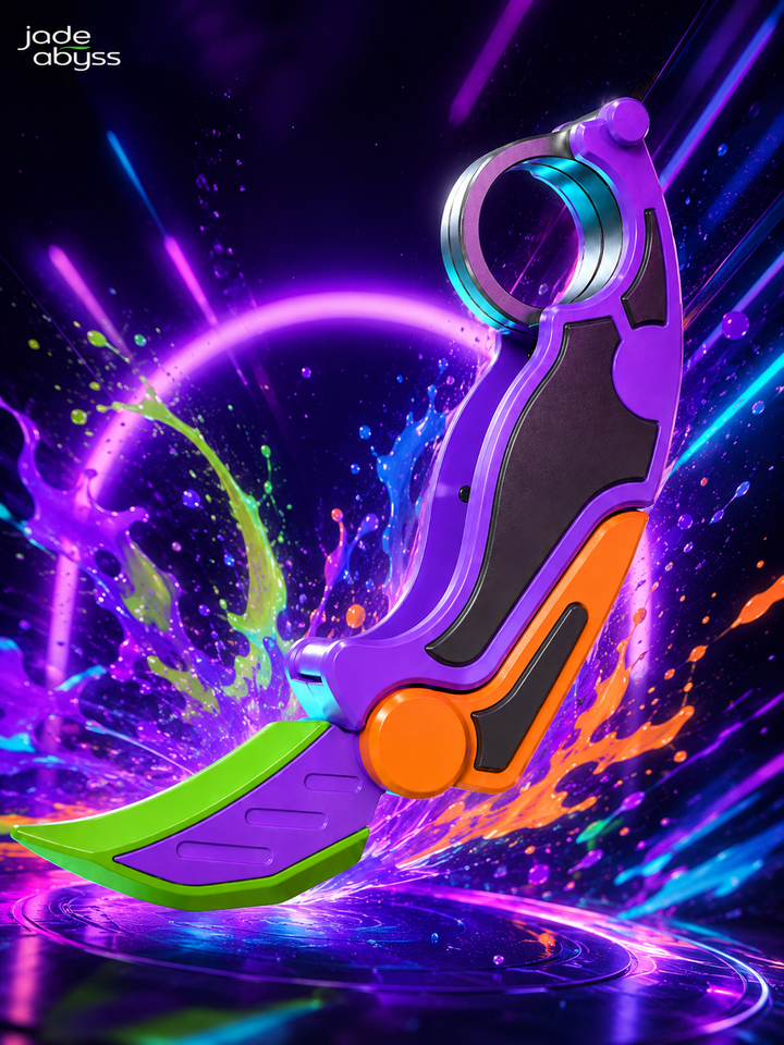 Colorful Folding Claw Knife Toy, Single Piece, Gravity Flip Folding Blade Stress Relief Handle Toy