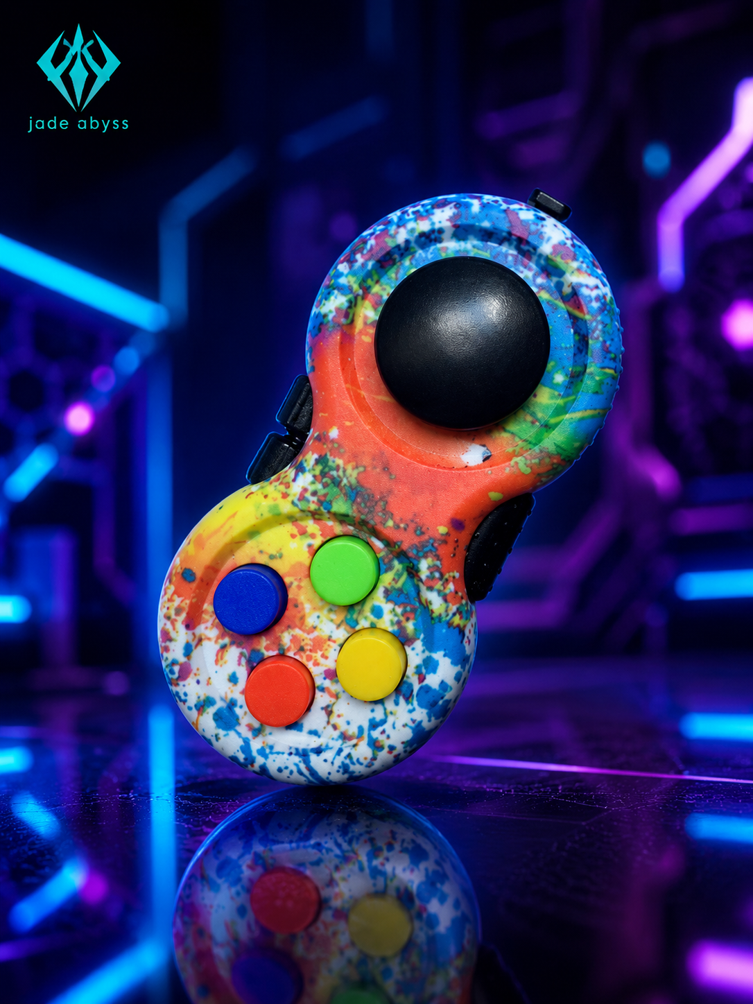Colorful Gamepad Fidget Toy, Single Piece, Handheld Stress Relief Button Toy for Office, Study & Gaming