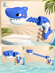 Cartoon Shark Telescopic Toy, Single Piece, One-Touch Pop-Out Stress Relief Toy for Kids