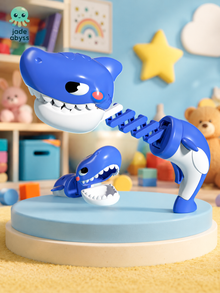 Cartoon Shark Telescopic Toy, Single Piece, One-Touch Pop-Out Stress Relief Toy for Kids