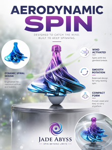 Wind Tunnel Gyro Fidget Spinner, Single Piece, Magnetic Spinning Desk Toy & Novelty Gadget