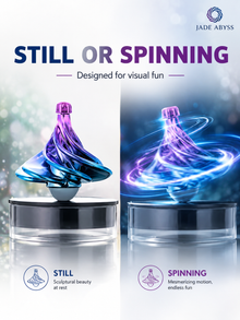 Wind Tunnel Gyro Fidget Spinner, Single Piece, Magnetic Spinning Desk Toy & Novelty Gadget