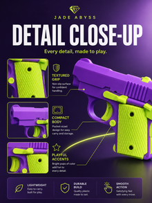 Mini Carrot Style Toy Gun, Single Piece, Gravity Rebound Non-Shooting Novelty Gadget