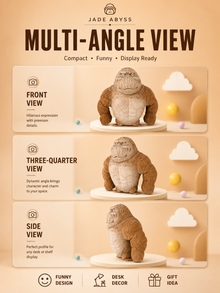 Novelty King Gorilla Toy, Single Piece, Viral Style Funny Desk Collectible & Fidget Gadget