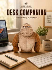 Novelty King Gorilla Toy, Single Piece, Viral Style Funny Desk Collectible & Fidget Gadget