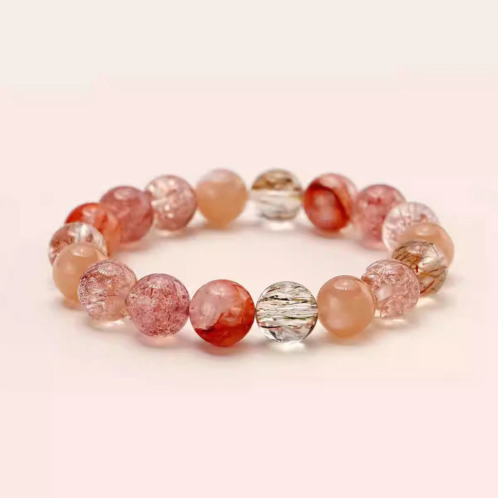 Natural Crystal Firework Bracelet - Authentic Firework Design with Vibrant Natural Crystals for Versatile Wear