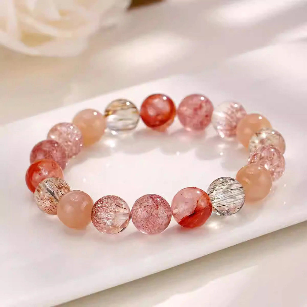 Natural Crystal Firework Bracelet - Authentic Firework Design with Vibrant Natural Crystals for Versatile Wear