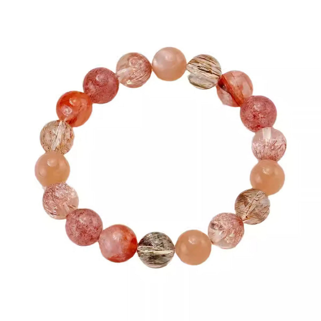 Natural Crystal Firework Bracelet - Authentic Firework Design with Vibrant Natural Crystals for Versatile Wear