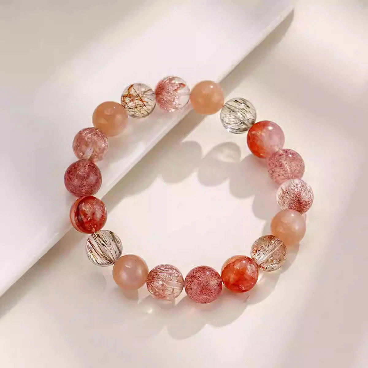 Natural Crystal Firework Bracelet - Authentic Firework Design with Vibrant Natural Crystals for Versatile Wear