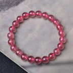 Natural Crystal Strawberry Bracelet - Handcrafted with Genuine Stones for Healing &amp; Fashion
