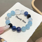 Aquamarine Crystal Bracelet - Elegant Natural Genuine Aquamarine Crystals Versatile Stylish for Casual &amp; Formal Wear Perfect Gift Idea