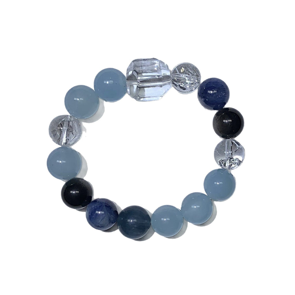 Aquamarine Crystal Bracelet - Elegant Natural Genuine Aquamarine Crystals Versatile Stylish for Casual &amp; Formal Wear Perfect Gift Idea